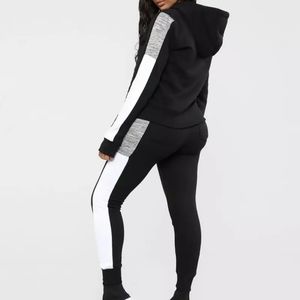Sporty Comfy Fashionable Sweat Suit (Black)